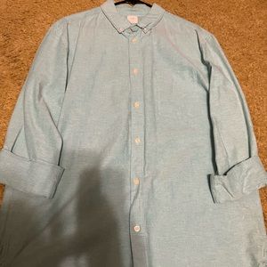 H&M button up dress shirt long sleeve large blue HM